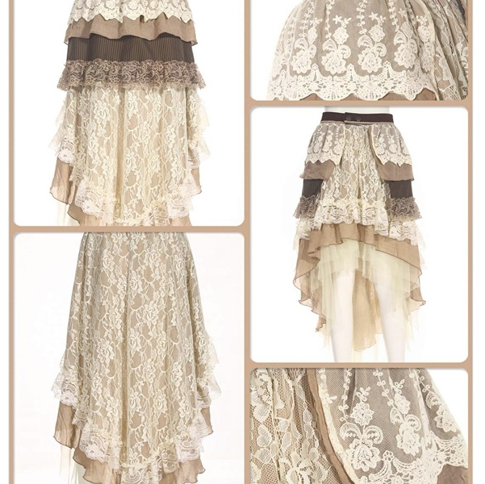 Steampunk Victorian Gothic Long Skirt Haolin - Picture 3 of 8